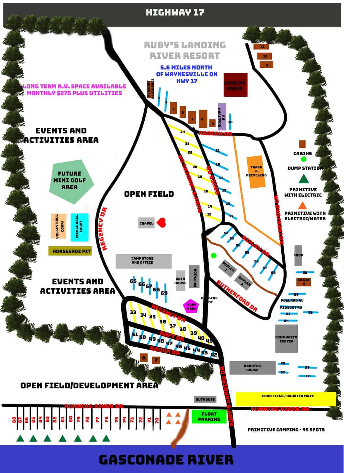 MAP of Campgrounds